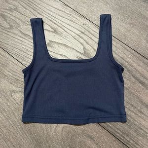 blue crop top